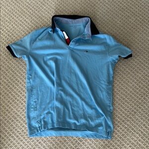 Tommy Hilfiger Classic Blue Polo Shirt Sporty Design